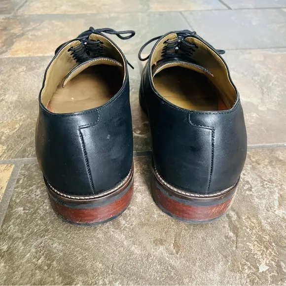 Cole Haan Lenox Hill Cap Oxford Lace Up Black Leather Shoes