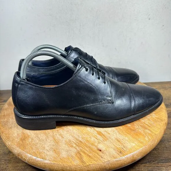 Cole Haan Lenox Hill Cap‎ Toe Black Leather Oxfords Mens Size 9 M C11630