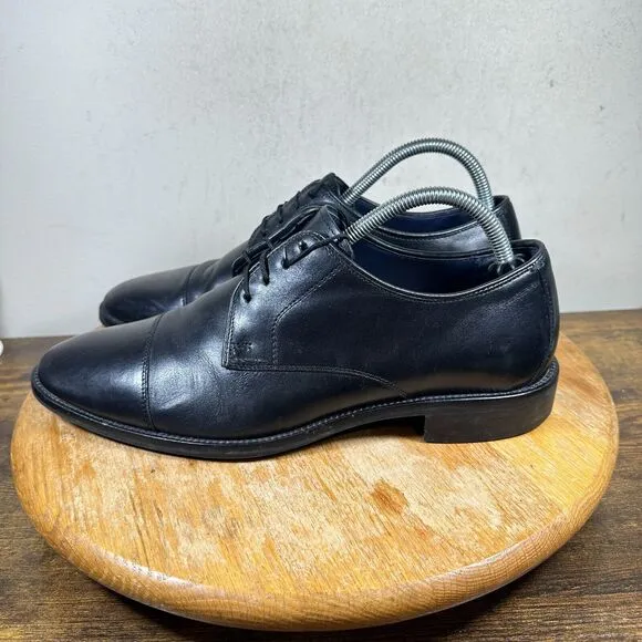 Cole Haan Lenox Hill Cap‎ Toe Black Leather Oxfords Mens Size 9 M C11630
