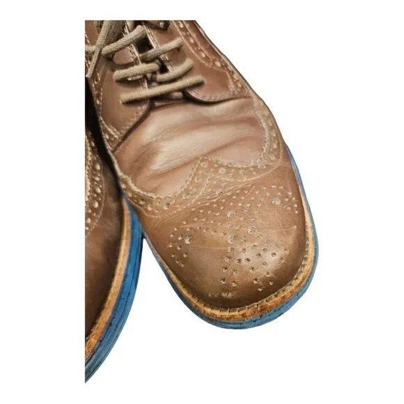 COLE HAAN Lunargrand Taupe Leather Wingtip Oxfords - Size 9 1/2