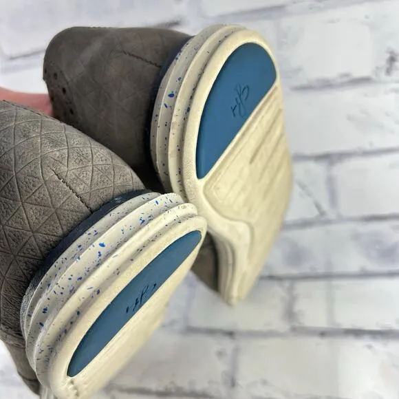 Cole Haan Lunargrand Taupe Wingtip Suede Leather Blue Pop Oxfords Shoe Mens 10 M