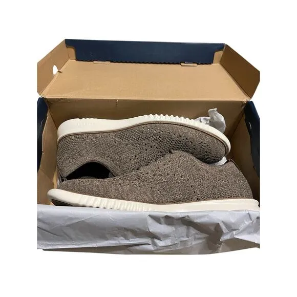 Cole Haan Men's 2.ZERØGRAND Stitchlite Oxfords Chocolate Truffle Ivory 9.5 NEW