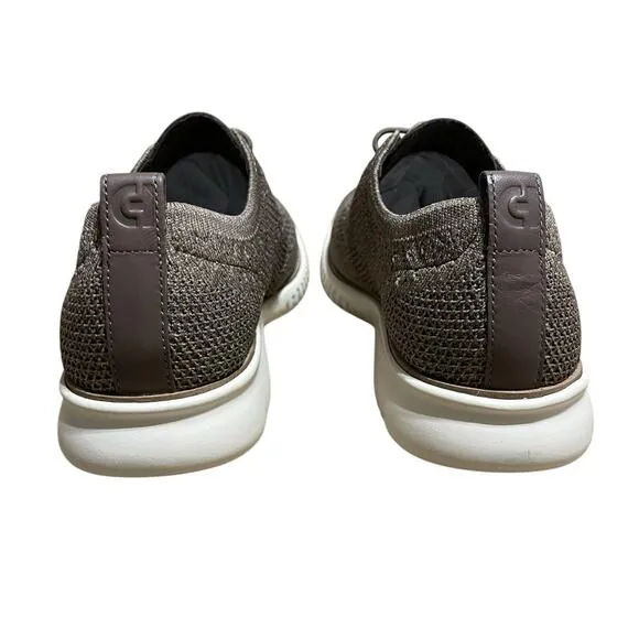 Cole Haan Men's 2.ZERØGRAND Stitchlite Oxfords Chocolate Truffle Ivory 9.5 NEW