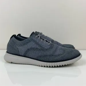 Cole Haan Men’s 2.Zerogrand Stitchlite Knit Gray Wingtip Oxfords Size 10.5 M