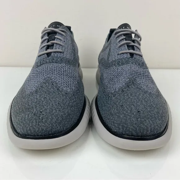 Cole Haan Men’s 2.Zerogrand Stitchlite Knit Gray Wingtip Oxfords Size 10.5 M