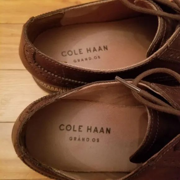 Cole Haan Mens 7M Brown Wingtip Oxfords Lace Up Dress Shoes