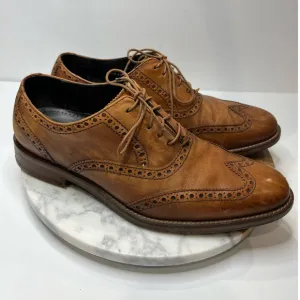 COLE HAAN Men's British Tan Leather Williams Wingtip Oxford Shoes C10146 Size 8