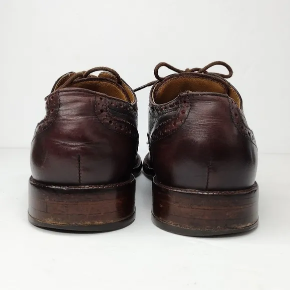 Cole Haan Men's Brown Leather Lace Up Wingtip Dress Oxfords Shoes Size 8M