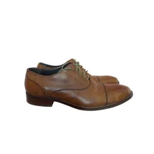 Cole Haan Mens Brown Leather Oxford Dress Shoes Size 8.5M With Cap Toe &amp; Lace-Up