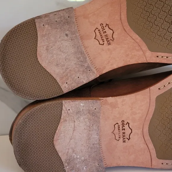 COLE HAAN men's Feathercraft Grand Blucher Oxfords in mesquite leather Size 14
