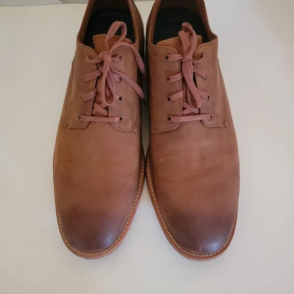 COLE HAAN men's Feathercraft Grand Blucher Oxfords in mesquite leather Size 14