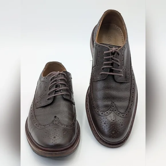 Cole Haan Men’s Genuine Leather Williams Wingtip Oxfords Dark Brown Size 7 M
