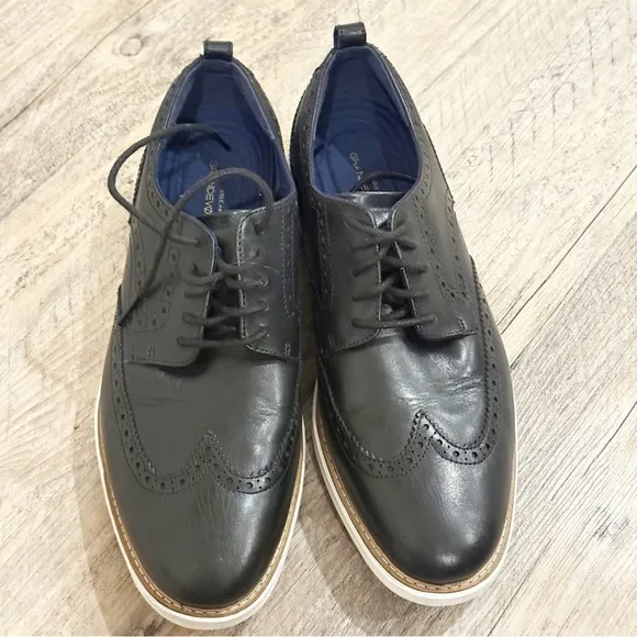 Cole Haan Men's Grand Tour Ox Size 11.5 Wingtip Oxfords Brown Leather C26307