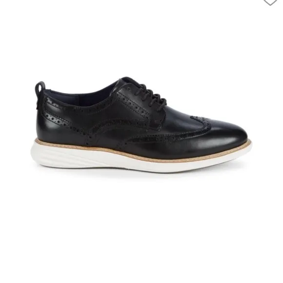 Cole Haan Men's Grand Tour Ox Size 11.5 Wingtip Oxfords Brown Leather C26307