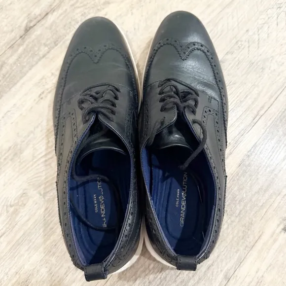 Cole Haan Men's Grand Tour Ox Size 11.5 Wingtip Oxfords Brown Leather C26307