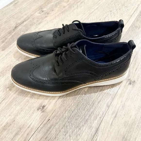 Cole Haan Men's Grand Tour Ox Size 11.5 Wingtip Oxfords Brown Leather C26307
