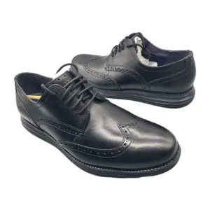 Cole Haan Mens Grand Wingtip brogue OXFORDS Black Leather C27984 sz 10.5 New