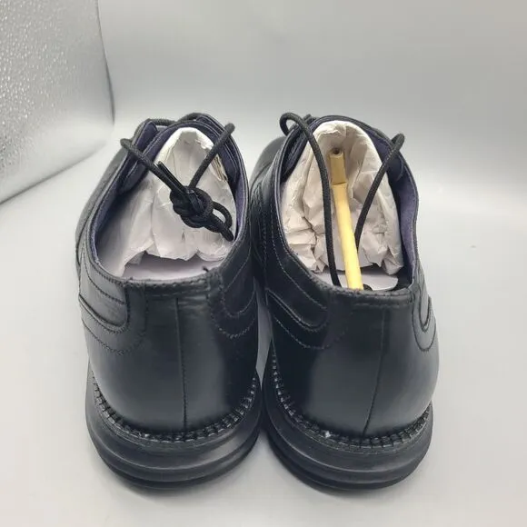 Cole Haan Mens Grand Wingtip brogue OXFORDS Black Leather C27984 sz 10.5 New