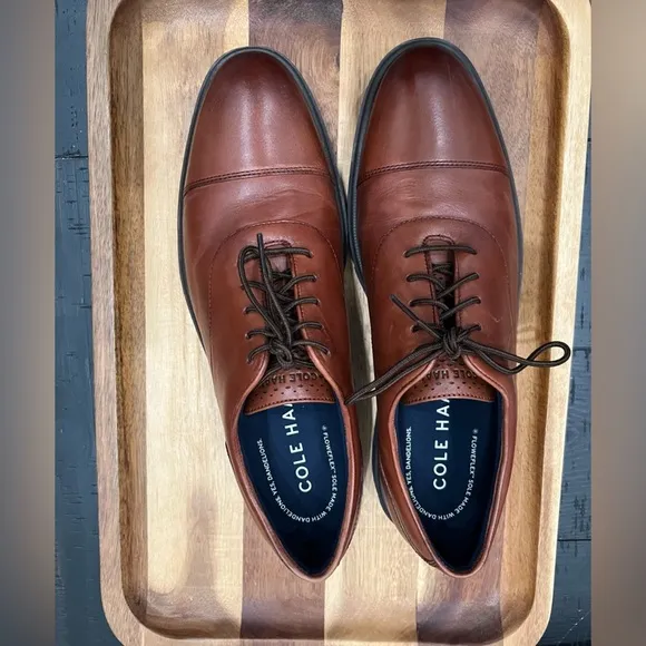 Cole Haan Men's GrandFlex Dress Cap Toe Oxfords Size 12 Brown C40330 Shoes