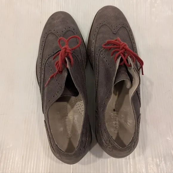 COLE HAAN Mens Gray Leather Wingtip Oxford Loafers Dress Shoes Size 9