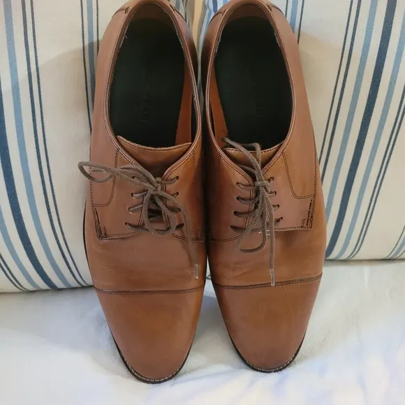 Cole Haan Mens Lenox Hill British Tan Cap Toe Lace Up Dress Oxfords Size 10.5 M