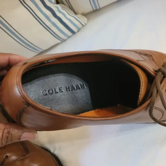 Cole Haan Mens Lenox Hill British Tan Cap Toe Lace Up Dress Oxfords Size 10.5 M