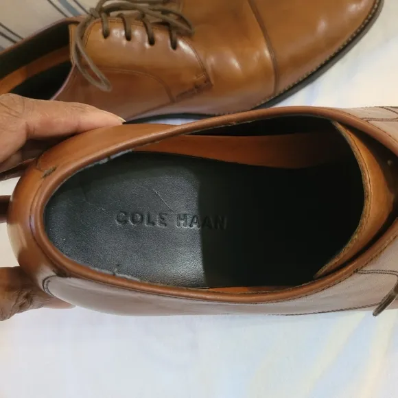 Cole Haan Mens Lenox Hill British Tan Cap Toe Lace Up Dress Oxfords Size 10.5 M