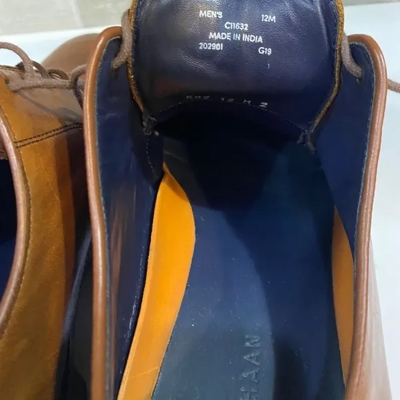 Cole Haan Mens Lenox Hill British Tan Cap Toe Lace Up Dress Oxfords Size 12 M