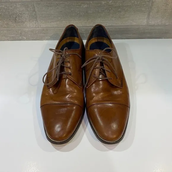 Cole Haan Mens Lenox Hill British Tan Cap Toe Lace Up Dress Oxfords Size 12 M