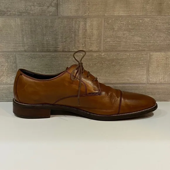 Cole Haan Mens Lenox Hill British Tan Cap Toe Lace Up Dress Oxfords Size 12 M