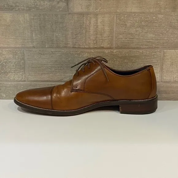Cole Haan Mens Lenox Hill British Tan Cap Toe Lace Up Dress Oxfords Size 12 M