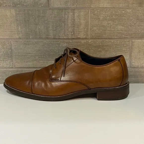 Cole Haan Mens Lenox Hill British Tan Cap Toe Lace Up Dress Oxfords Size 12 M