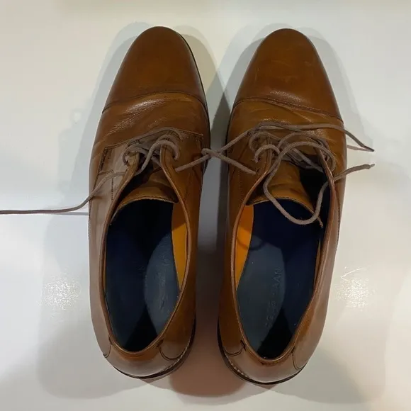 Cole Haan Mens Lenox Hill British Tan Cap Toe Lace Up Dress Oxfords Size 12 M