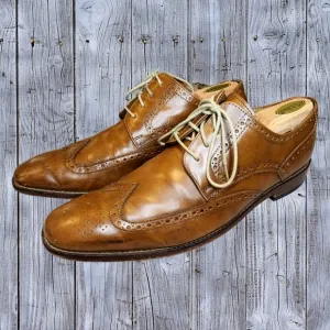 COLE HAAN Men's‎ Light Brown Leather Wingtip Oxfords Dress Shoes Size 11.5M