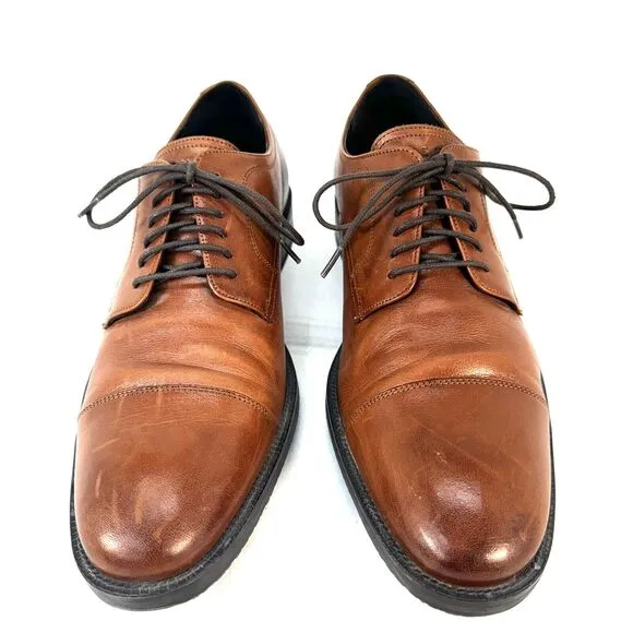 Cole Haan Mens ME Cap Oxford Tan Leather Oxfords Shoes 9.5 Medium C34138