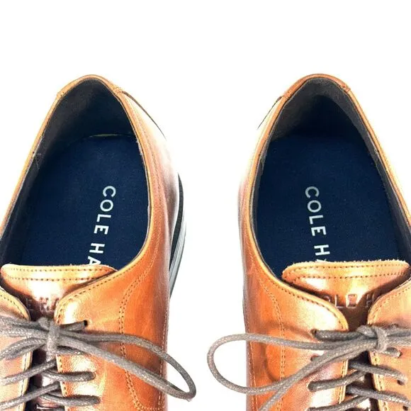 Cole Haan Mens ME Cap Oxford Tan Leather Oxfords Shoes 9.5 Medium C34138