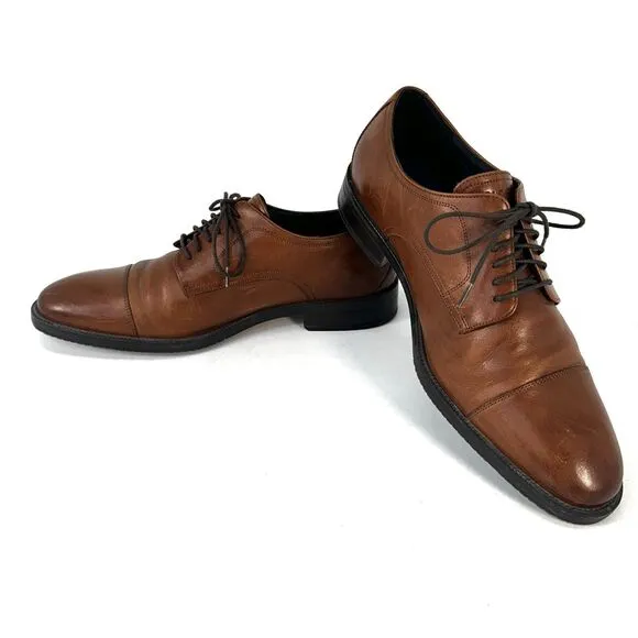 Cole Haan Mens ME Cap Oxford Tan Leather Oxfords Shoes 9.5 Medium C34138