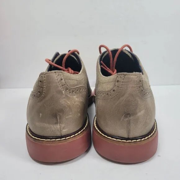 Cole Haan Men's Olive Green Leather &amp; Suede Oxford Shoes C11708 US Size 10.5M
