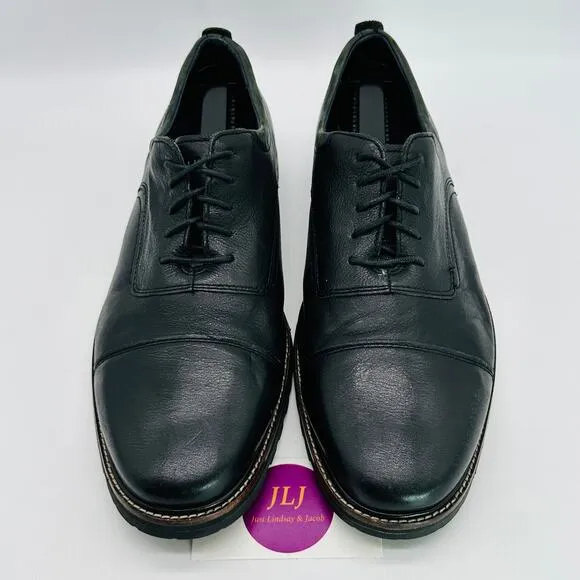 Cole Haan Men's Richardson Grand Black Leather Cap Toe Oxfords C28332 Size 10.5