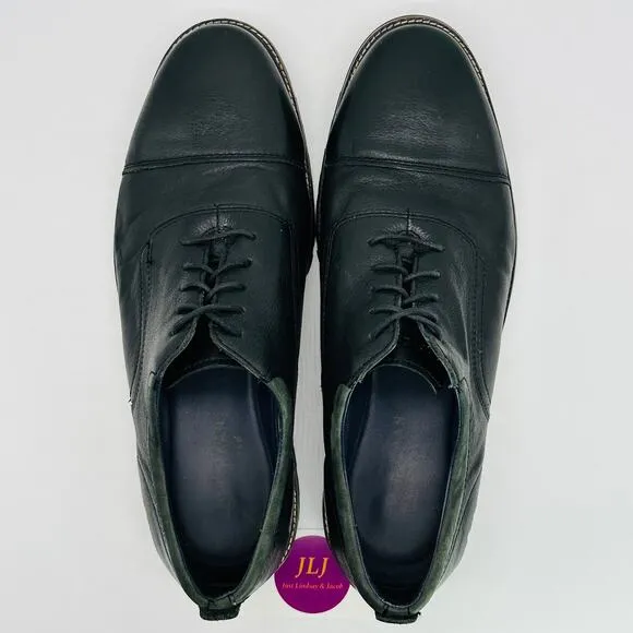 Cole Haan Men's Richardson Grand Black Leather Cap Toe Oxfords C28332 Size 10.5