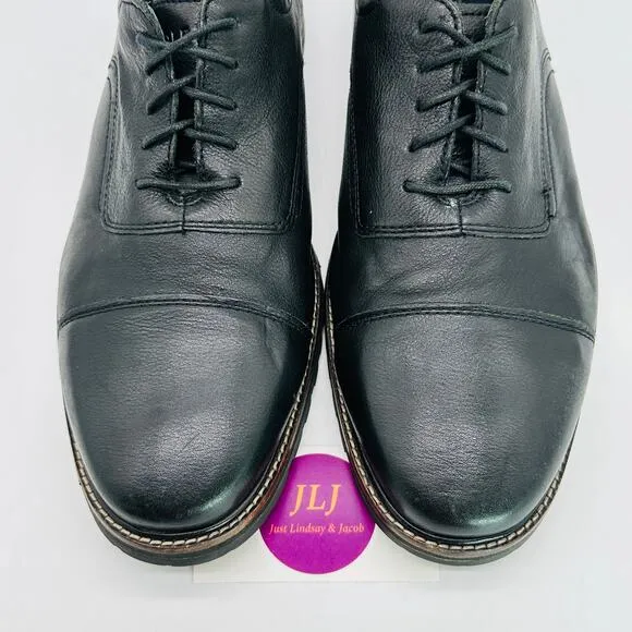Cole Haan Men's Richardson Grand Black Leather Cap Toe Oxfords C28332 Size 10.5