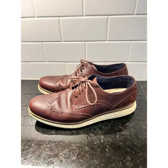 Cole Haan Men's ØRiginalgrand Remastered Wingtip Oxfords Shoes Brown Size 10.5M