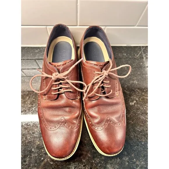 Cole Haan Men's ØRiginalgrand Remastered Wingtip Oxfords Shoes Brown Size 10.5M