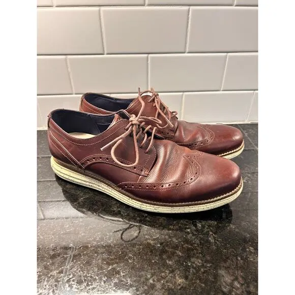 Cole Haan Men's ØRiginalgrand Remastered Wingtip Oxfords Shoes Brown Size 10.5M