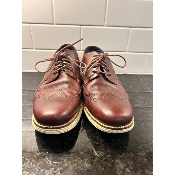 Cole Haan Men's ØRiginalgrand Remastered Wingtip Oxfords Shoes Brown Size 10.5M
