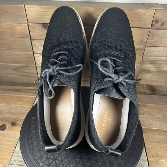 Cole Haan Men’s Size 12 M Grand OS Black Stitchlite Wingtip Oxfords Shoes