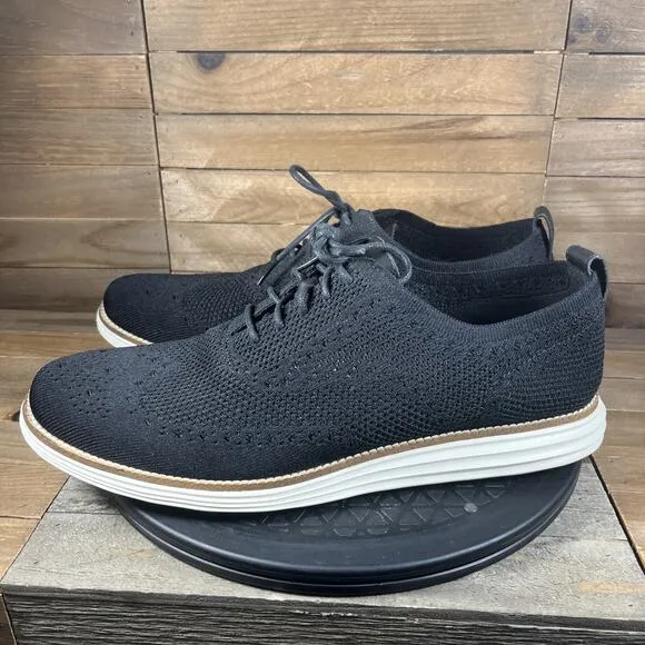 Cole Haan Men’s Size 12 M Grand OS Black Stitchlite Wingtip Oxfords Shoes