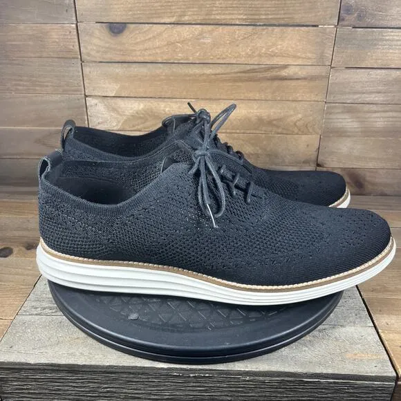 Cole Haan Men’s Size 12 M Grand OS Black Stitchlite Wingtip Oxfords Shoes