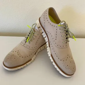 Cole Haan Men's Size 7 Cream Zerogrand Wingtip Oxfords
