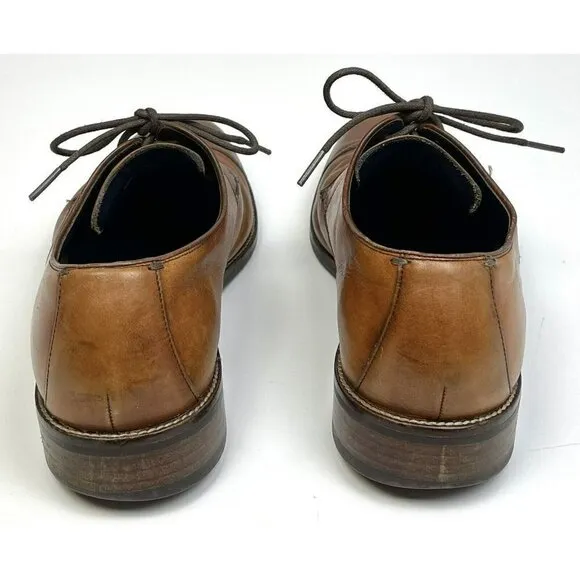 COLE HAAN Mens US 11M British Tan Modern Essentials Cap Toe Oxfords SHOES EUC